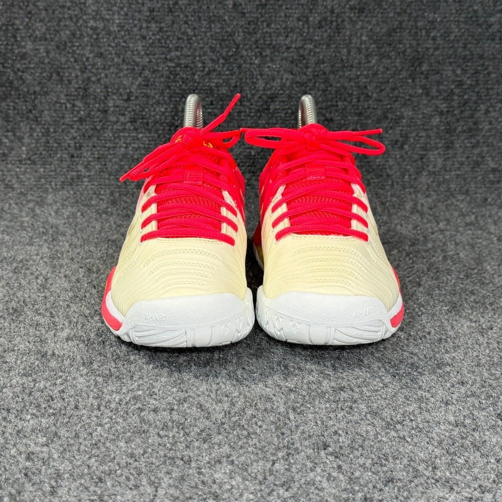 Asics Gel-Resolution 7 Tennis Shoes Womens 5.5 White Red Yellow Athletic Sneaker - Picture 2 of 14